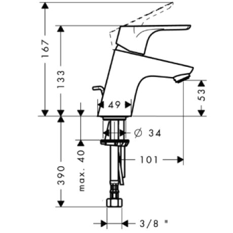 Hansgrohe Focus Einhebel-Waschtischmischer 70