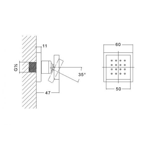 Steinberg Serie 135 Seitenbrause 1/2"
