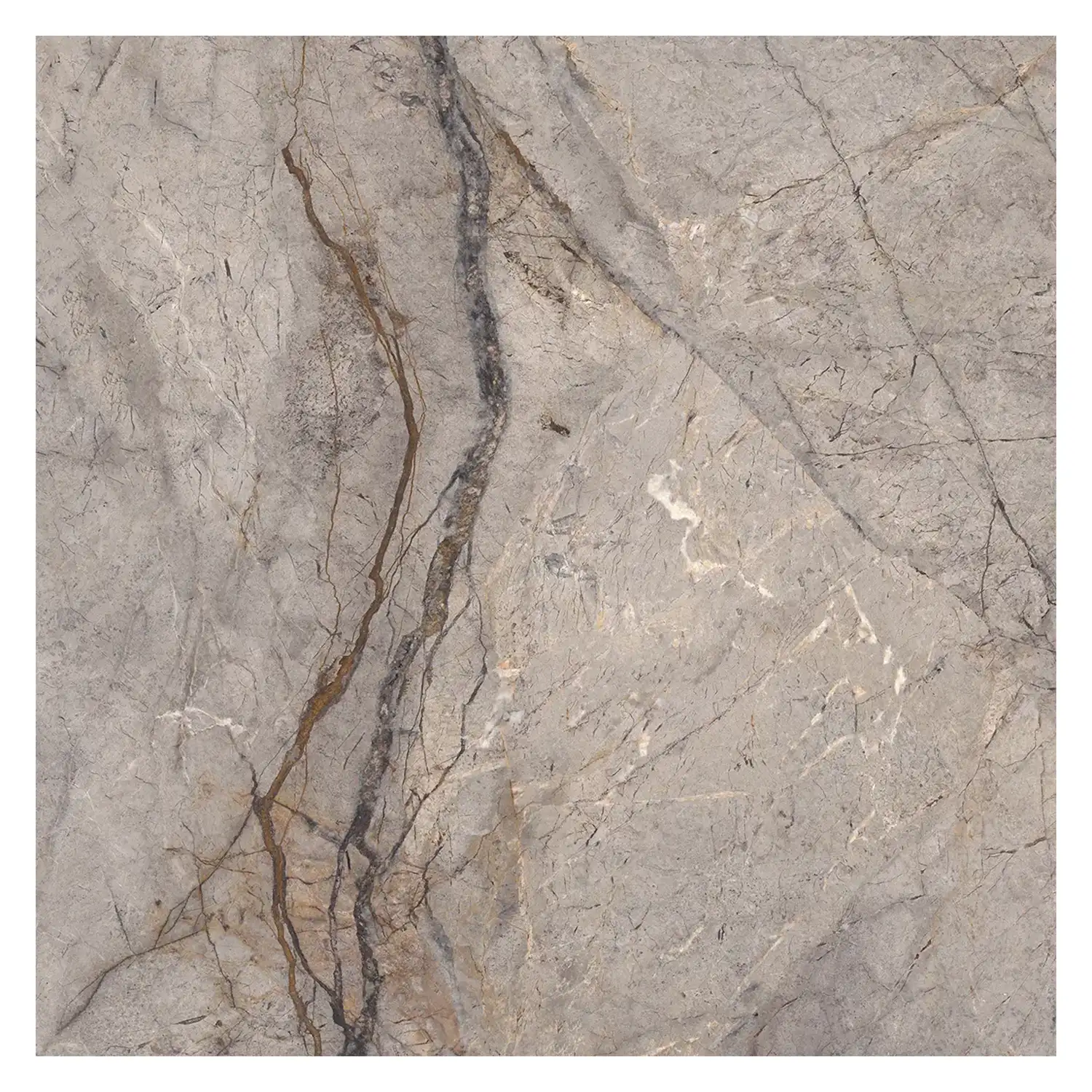 Marmor Optik Fliese Silver Roots 88,9 × 88,9 cm Matt