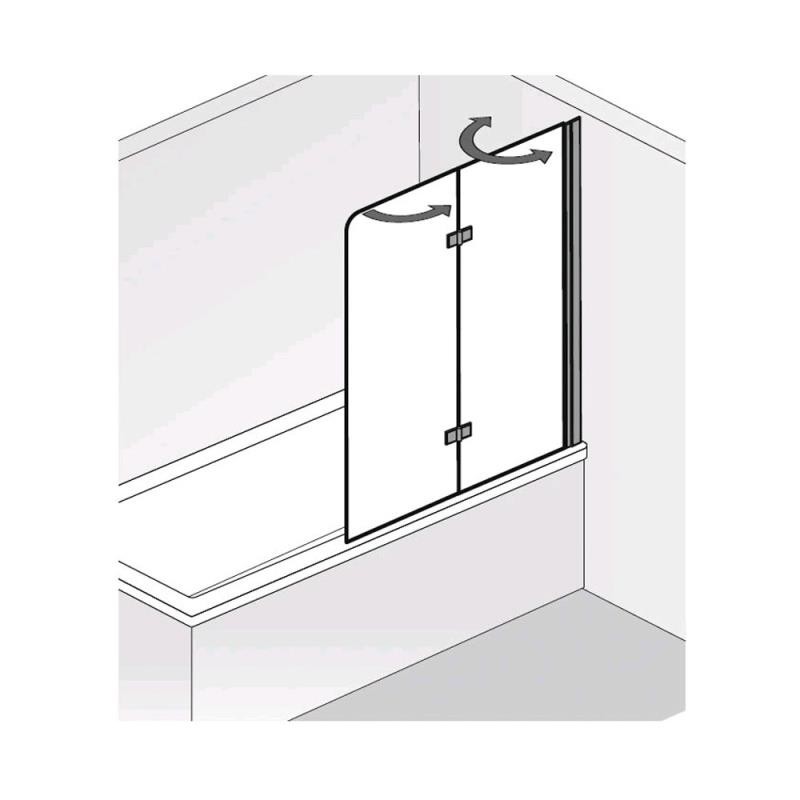 HSK Favorit Nova Badewannenaufsatz 2-teilig 114 cm
