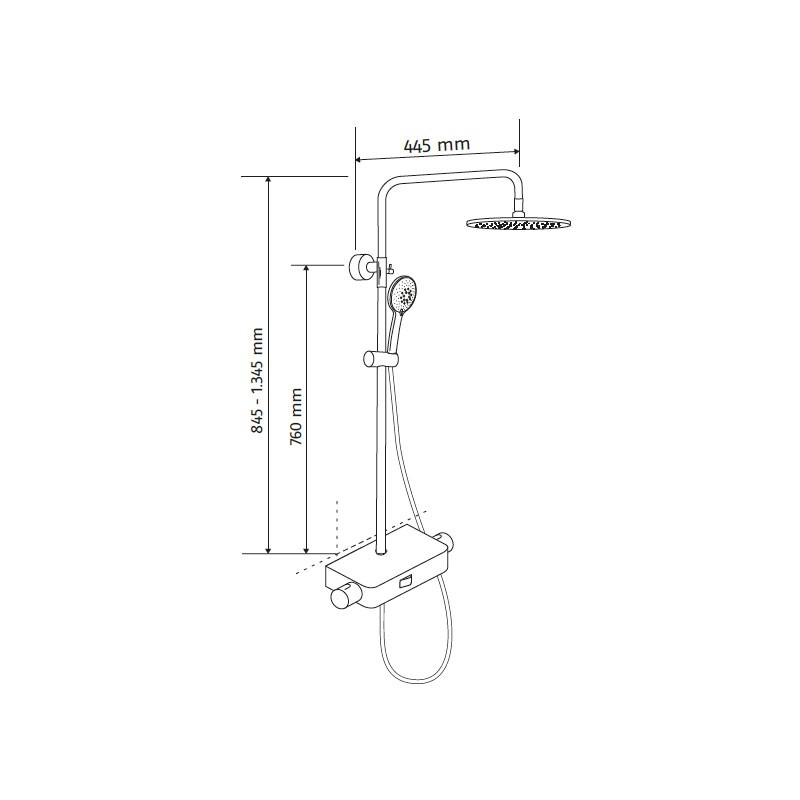 HSK RS 200 AquaSwitch Thermostat Shower Set