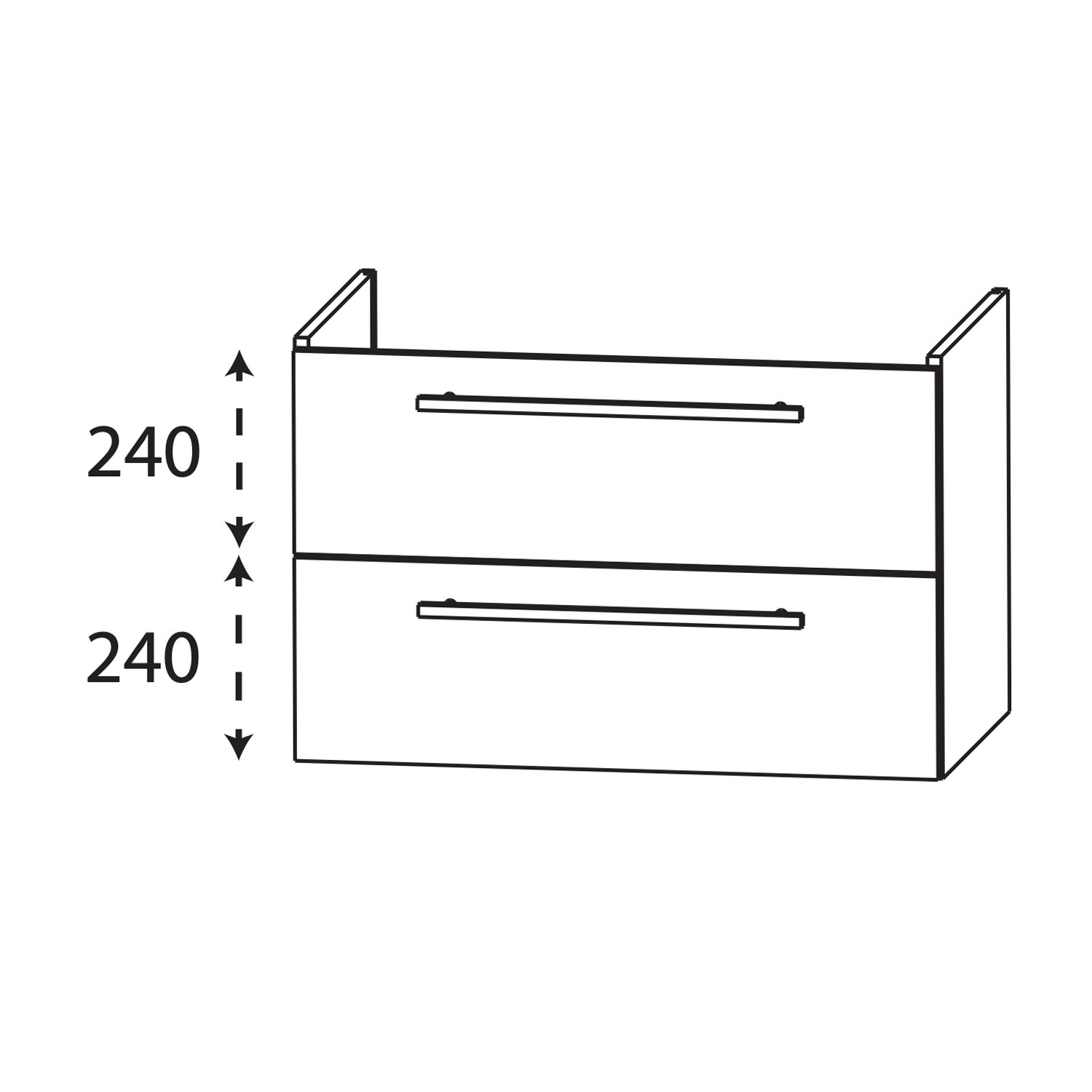 Laguna Magic Waschtischunterschrank Laufen pro S mit Griff
