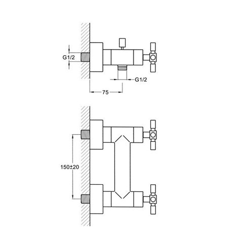 Steinberg Serie 250 Brause-Armatur 1/2"