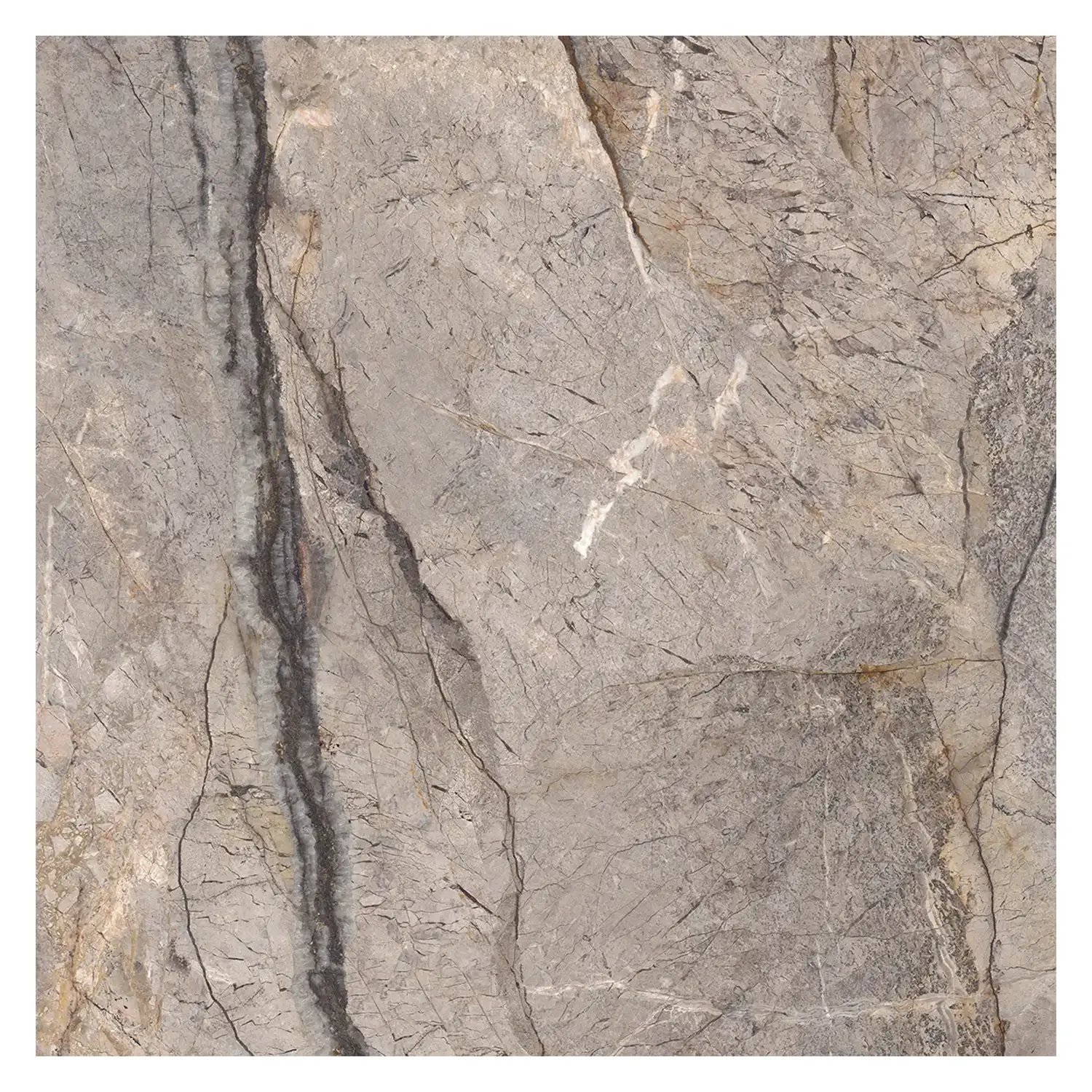 Marmor Optik Fliese Silver Roots 88,9 × 88,9 cm Poliert