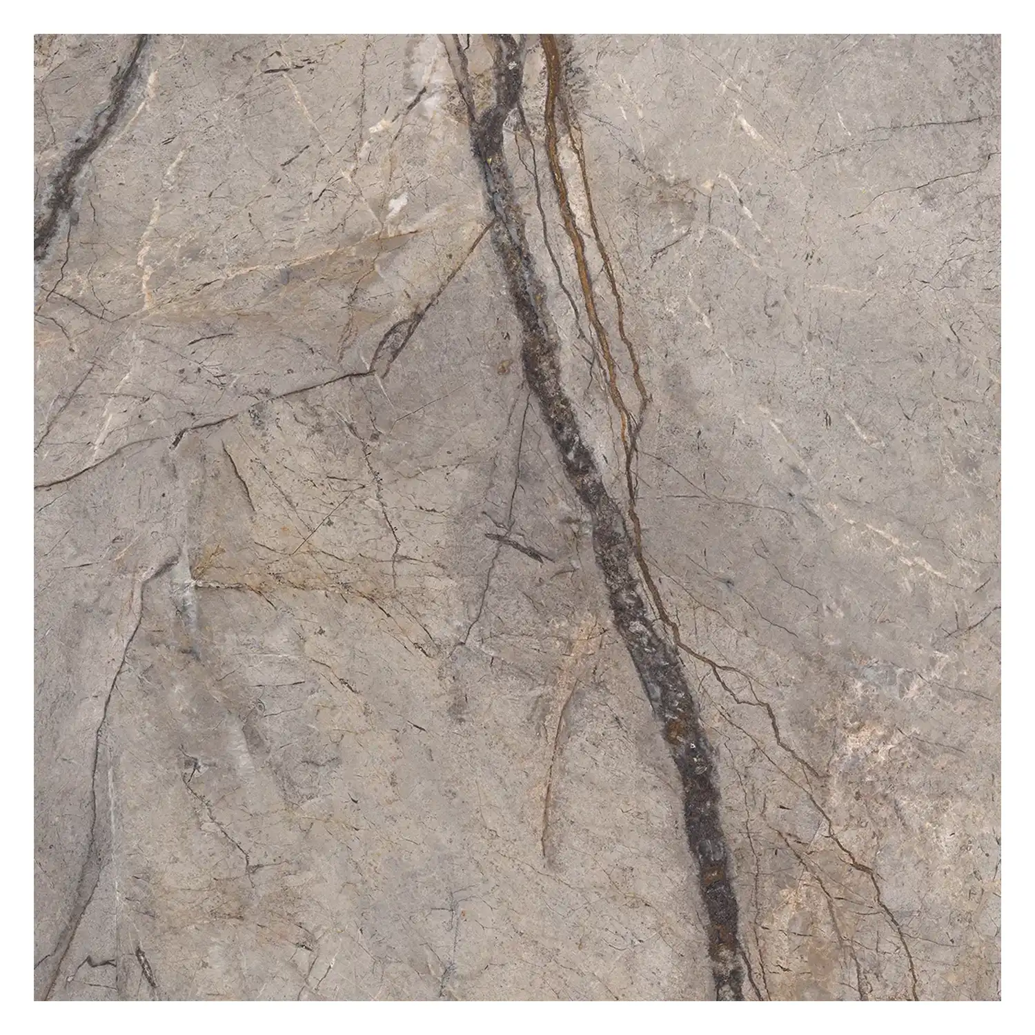 Marmor Optik Fliese Silver Roots 88,9 × 88,9 cm Matt