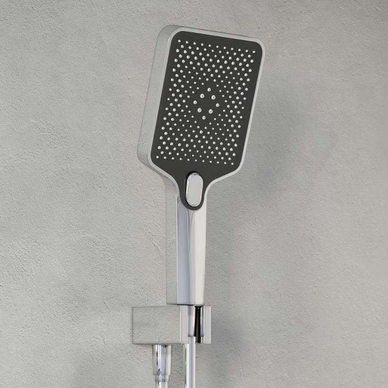 Design Handbrause Eckig Chrom