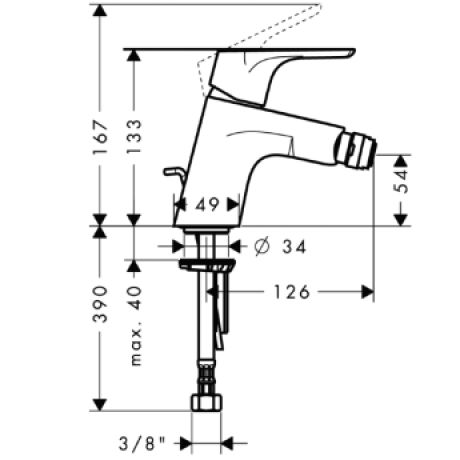Hansgrohe Focus Bidetmischer