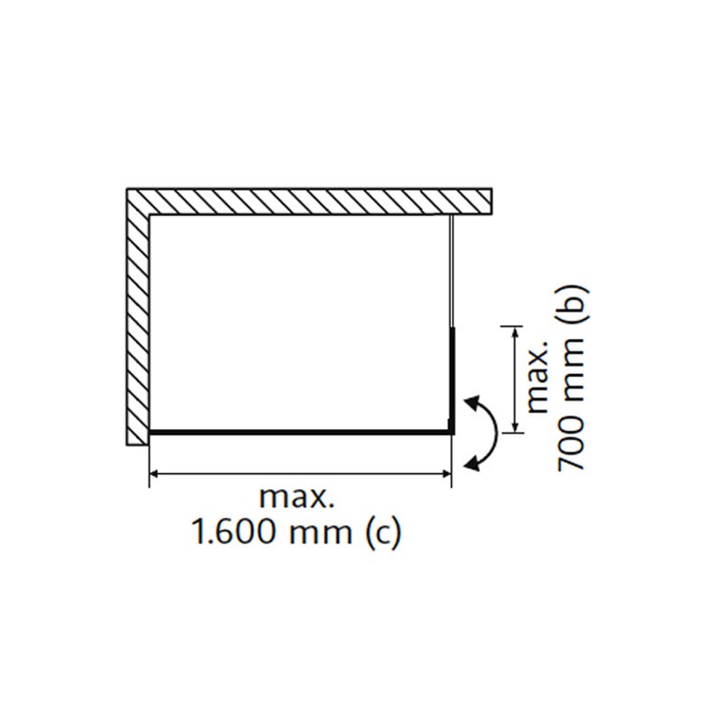 HSK Walk In Easy 1 Duschkabine 90 cm
