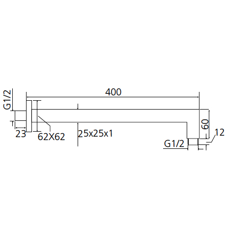 Hardys Aqva.Cube Wandarm 400 mm