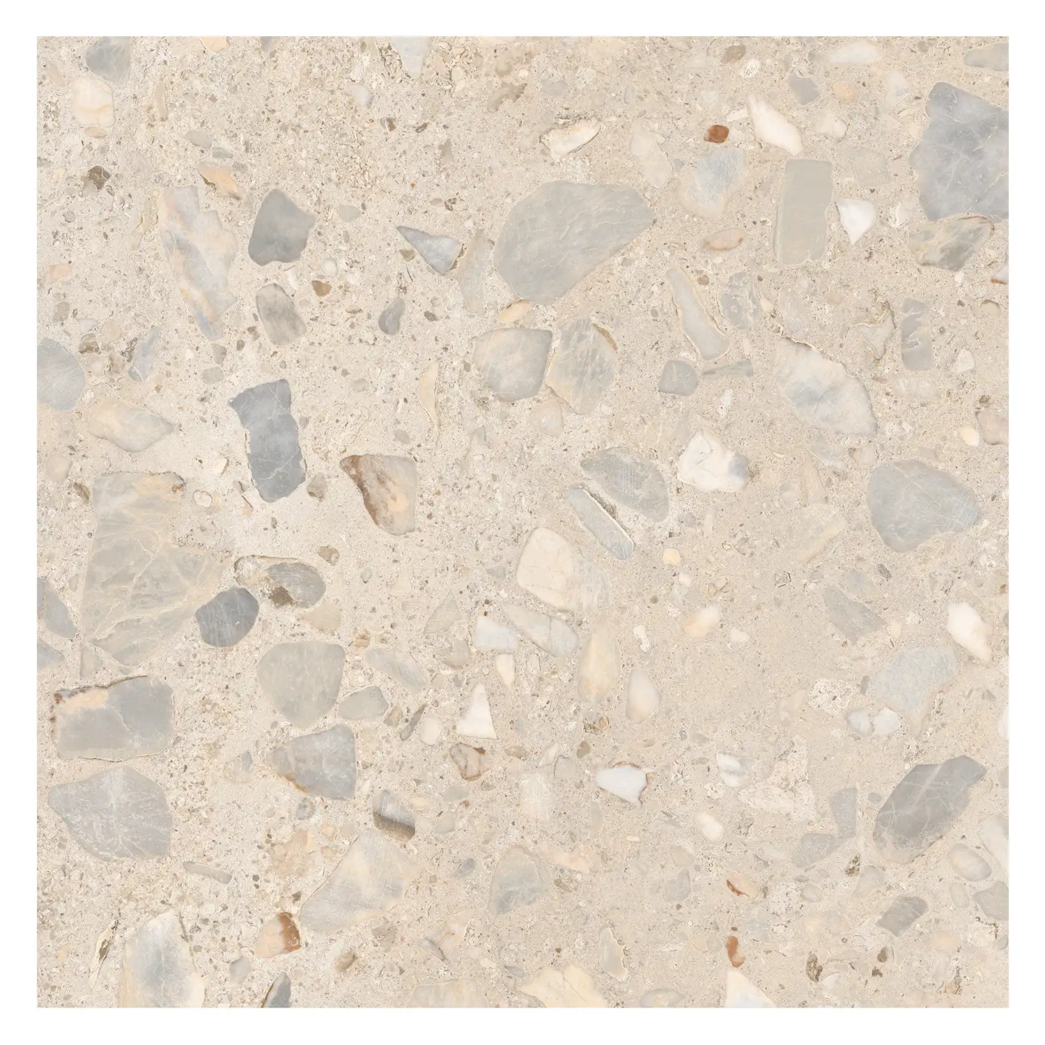 Terrazzo Fliese Shell Beige 60 x 60 cm