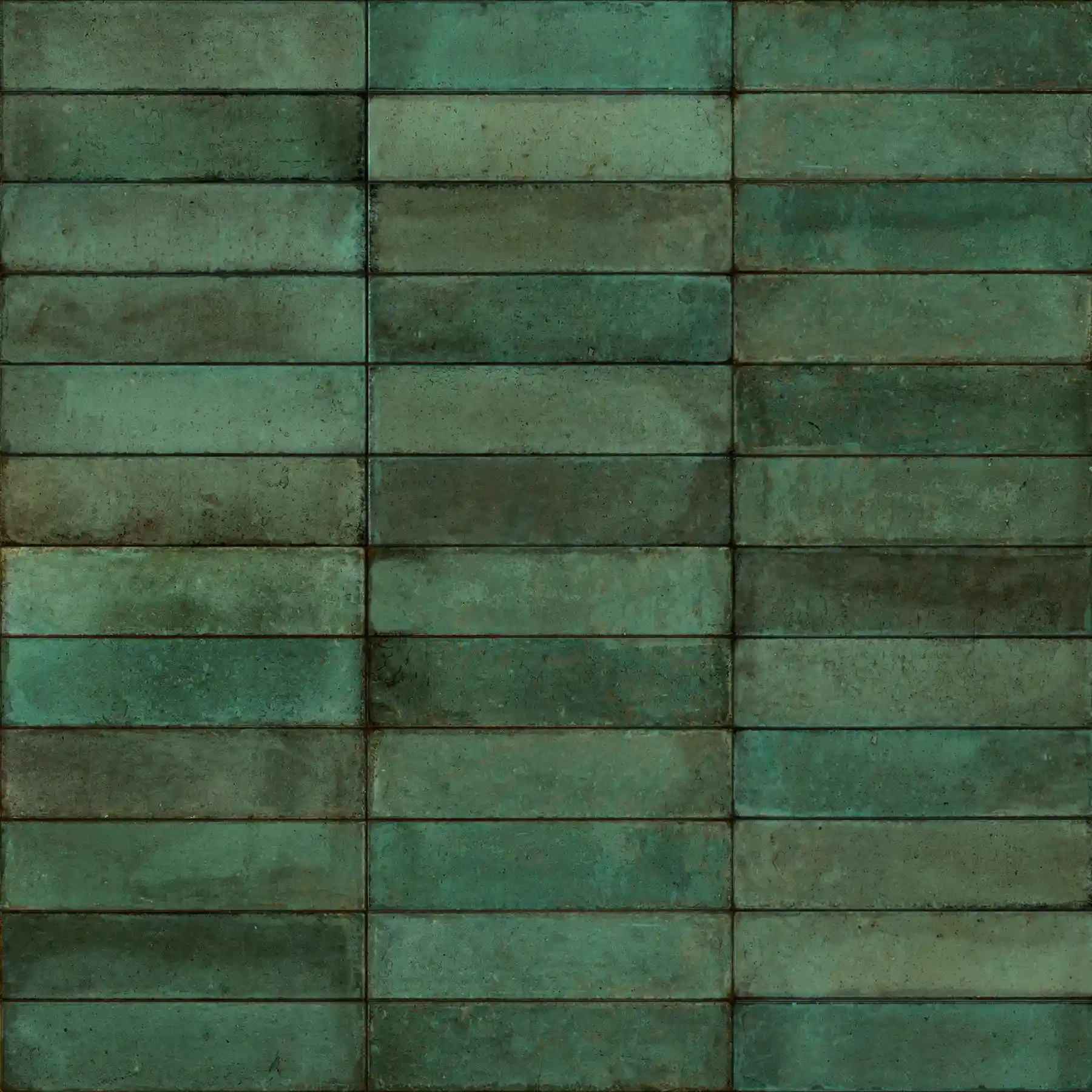 Wandfliese Vintage Brick Feel Green 6 x 25 cm