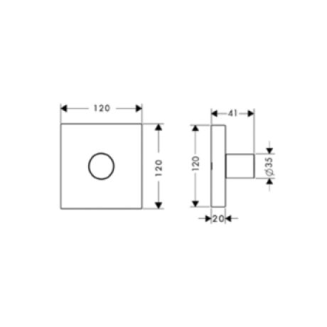 Hansgrohe Axor Starck Absperrventil Fertigset DN15