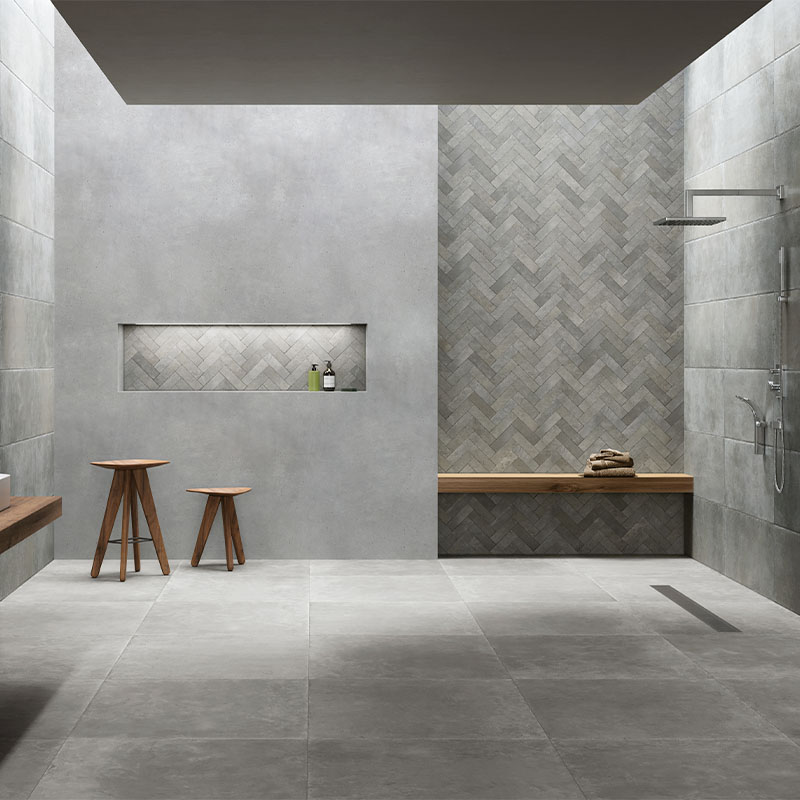 Steinoptik Bodenfliese Castelli Cenere 80 x 80 cm