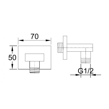 Steinberg Serie 135 Brauseanschlussbogen 1/2"
