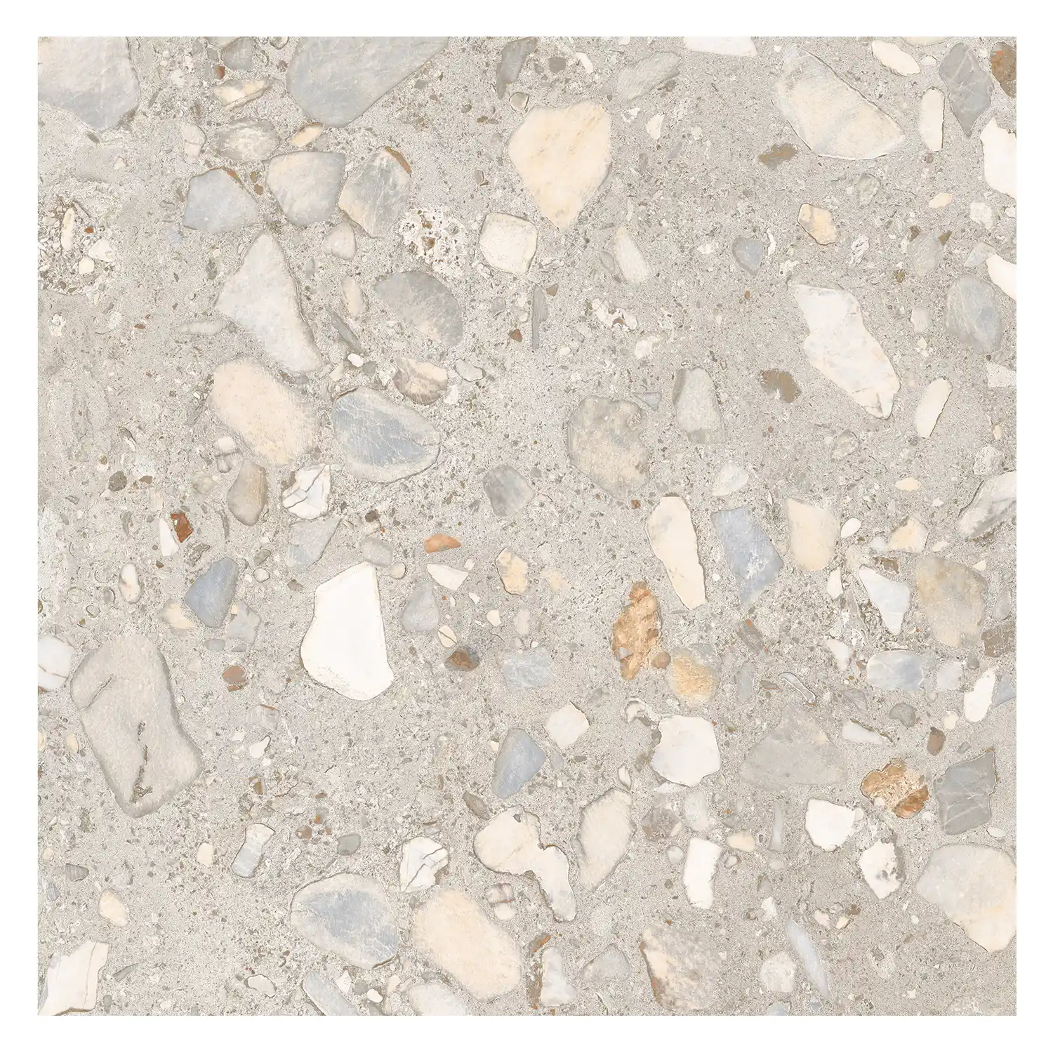 Terrazzo Fliese Shell Grey 60 x 60 cm